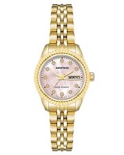 Relógio feminino pulseira de cristal genuíno acentuado, 75/2475 comprar usado  Enviando para Brazil