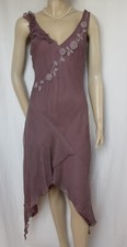 Seidenkleid lila perlen gebraucht kaufen  Bad Teinach-Zavelstein