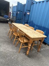 farmhouse pine table 6 chairs for sale farmhouse pine table 6 chairs for sale GOSPORT