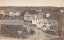 Cartão postal foto real RPPC vista da vila Harmony Maine ME, usado comprar usado  Enviando para Brazil