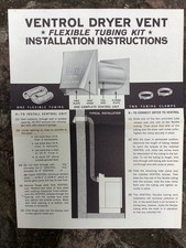 Folha de instruções kit tubo flexível ventilação secador Ventrol original vintage comprar usado  Enviando para Brazil