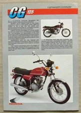 Folheto de especificações de vendas de motocicleta leve Honda CG125 c1980, usado comprar usado  Enviando para Brazil