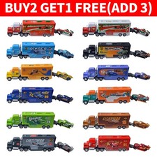 Disney Pixar Cars Lightning McQueen Jackson Storm Mack caminhão de transporte + brinquedos de carro, usado comprar usado  Enviando para Brazil