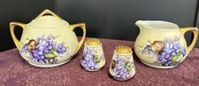 Usado, Conjunto de Shaker Antigo O&EG Royal Austria Combinação de Creme e Açúcar Violetas Floral Dourado comprar usado  Enviando para Brazil