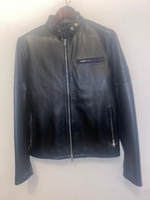 Black leather biker for sale  LONDON