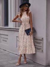 Midikleid maxi rüschchen gebraucht kaufen  Mühlheim