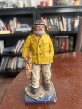 Antigo Hubley Iron Maine pescador batente de porta bookend 'sal velho com rede' década de 1920 comprar usado  Enviando para Brazil