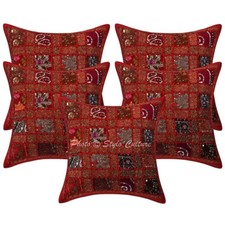 indian patchwork cushion covers for sale  Shipping to Ireland