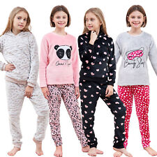 Girls fleece pyjamas for sale  LEICESTER