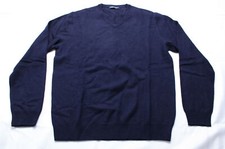 Suéter Pulôver Masculino Proper Cloth Cashmere com nervuras Decote V CD4 Azul Marinho Médio comprar usado  Enviando para Brazil