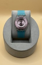 Relógio de quartzo Swatch Skin fabricado na Suíça 2017 rosto rosa e pulseira turquesa - bateria nova comprar usado  Enviando para Brazil