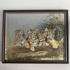 Vintage framed tiger for sale  BEXLEYHEATH