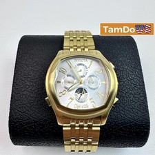Invicta $1395 Objet D Art 37883 relógio masculino 42mm ouro automático esqueleto mostrador prateado, usado comprar usado Invicta $1395 Objet D Art 37883 relógio masculino 42mm ouro automático esqueleto mostrador prateado, usado comprar usado  Enviando para Brazil