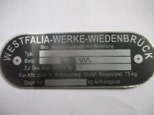 Typenschild ahk anhängerkuppl gebraucht kaufen  Deutschland