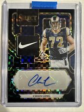 Nike Swoosh 2023 Panini Select Chris Long parche finito negro automático 1/1 Rams SSP segunda mano  Embacar hacia Argentina