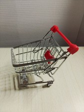 Carrinho de compras em miniatura metal plástico rodízios rolantes rodas 5" x 5,75" comprar usado  Enviando para Brazil