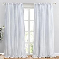 White window curtains for sale  Flint