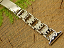 Pulseira de relógio vintage JB Champion EUA Art Deco folheada a ouro implantação NOS 16mm, usado comprar usado  Enviando para Brazil