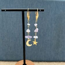 Gold dangle earrings for sale  CARDIFF