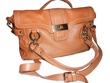 LINDA BOLSA SATCHEL/OMBRO JORGE BISCHOFF COURO MARROM MACIO MUITO BOM ESTADO, usado comprar usado  Enviando para Brazil