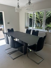Stylish glass dining for sale  LYMINGTON