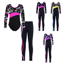 Conjunto de leggings e calças de performance para crianças meninas roupas de ginástica comprar usado  Enviando para Brazil