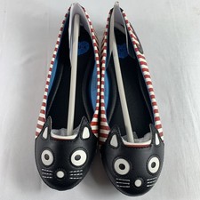 T.U.K.  Gatinho gato listrado vermelho e branco tamanho plano EUA 6 comprar usado  Enviando para Brazil