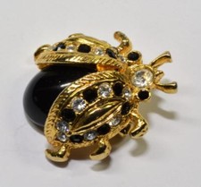 Tono Dorado Claro Negro Pedrería Bicho Forma Broche comprar usado  Enviando para Brazil