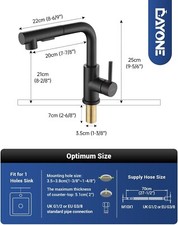 Torneira de cozinha Dayone preta fosca, spray removível, 2 modos, giro 360° comprar usado  Enviando para Brazil