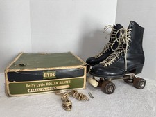 Patins Betty Lytle By Hyde preto #126412 tamanho 10 bota de metal dourada, usado comprar usado  Enviando para Brazil