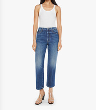 Jeans MOTHER Denim The RAMBLER Cintura Alta Perna Reta Tornozelo BEM EMPILHADO Tamanho 30 comprar usado  Enviando para Brazil