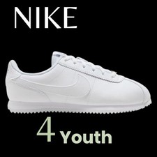 Tênis Nike Cortez básico juvenil tamanho 4 branco com cadarço tênis treinadores comprar usado  Enviando para Brazil