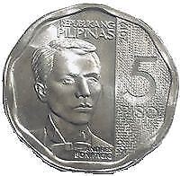 Moeda Filipinas 5 Piso | Forma não agonal | 2019 - 2020 comprar usado  Enviando para Brazil