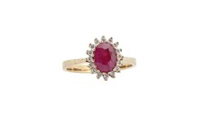 Goldring rubin diamanten gebraucht kaufen  Br'haven-Leherheide