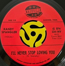 C&W Bopper 45 - Randy Spangler - I'll Never Stop Loving You - Nashville HEAR comprar usado  Enviando para Brazil