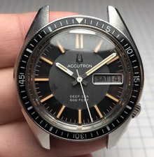 Vintage 1972 Accutron Bulova Accutron Deep Sea 666 pés 2182 Garfo de Ajuste Relógio Masculino comprar usado Vintage 1972 Accutron Bulova Accutron Deep Sea 666 pés 2182 Garfo de Ajuste Relógio Masculino comprar usado  Enviando para Brazil