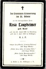Sterbebild rosa laupheimer gebraucht kaufen  Singen (Hohentwiel)