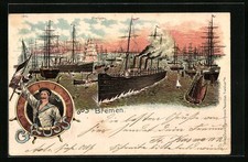 Lithographie bremen dampfer gebraucht kaufen  Berlin