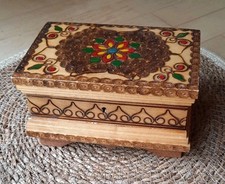 Schmuckkästchen holz blumen gebraucht kaufen  Mönchberg
