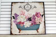 Shabby blechschild blumen gebraucht kaufen  Wegberg