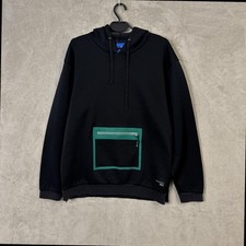 Vintage Adidas Pocket Kangur Eqt Czarna Bluza z kapturem Poliester Rozmiar L na sprzedaż  PL