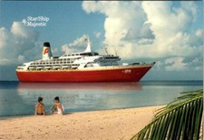 Cartão postal publicitário Premier Cruise Lines Star Ship Majestic Disney World 4X6, usado comprar usado  Enviando para Brazil