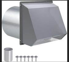 Ventilação de parede com capuz 8 polegadas com tela e amortecedor, tampa de ventilação de exaustão de parede comprar usado  Enviando para Brazil