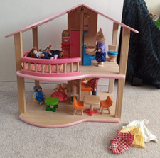 Pink wooden dolls for sale  BOURNEMOUTH