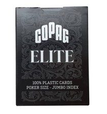 Poker Copag Elite 100% plástico deck único tamanho índice jumbo cor: preto comprar usado  Enviando para Brazil