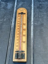 Vintage wooden thermometer for sale  LEEDS