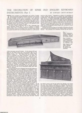 THE DECORATION OF SOME OLD ENGLISH KEYBOARD INSTRUMENTS. AN ORIGINAL ARTICLE FRO segunda mano  Embacar hacia Mexico
