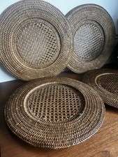 wicker charger plates for sale  HONITON