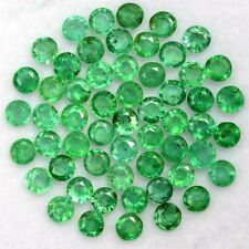 Usado, Lote por atacado 1,5 mm a 2 mm faceta redonda esmeralda zâmbia pedra preciosa calibrada solta comprar usado  Enviando para Brazil