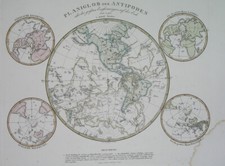 1865 RZADKA ORYGINALNA MAPA ŚWIATA AMERYKA ZJEDNOCZONE STANY AUSTRALIA EUROPA AZJA AFRYKA na sprzedaż  PL